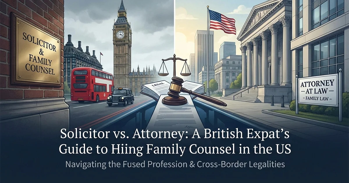 Solicitor vs. Attorney: A British Expat’s Guide to Hiring Family Counsel in the US